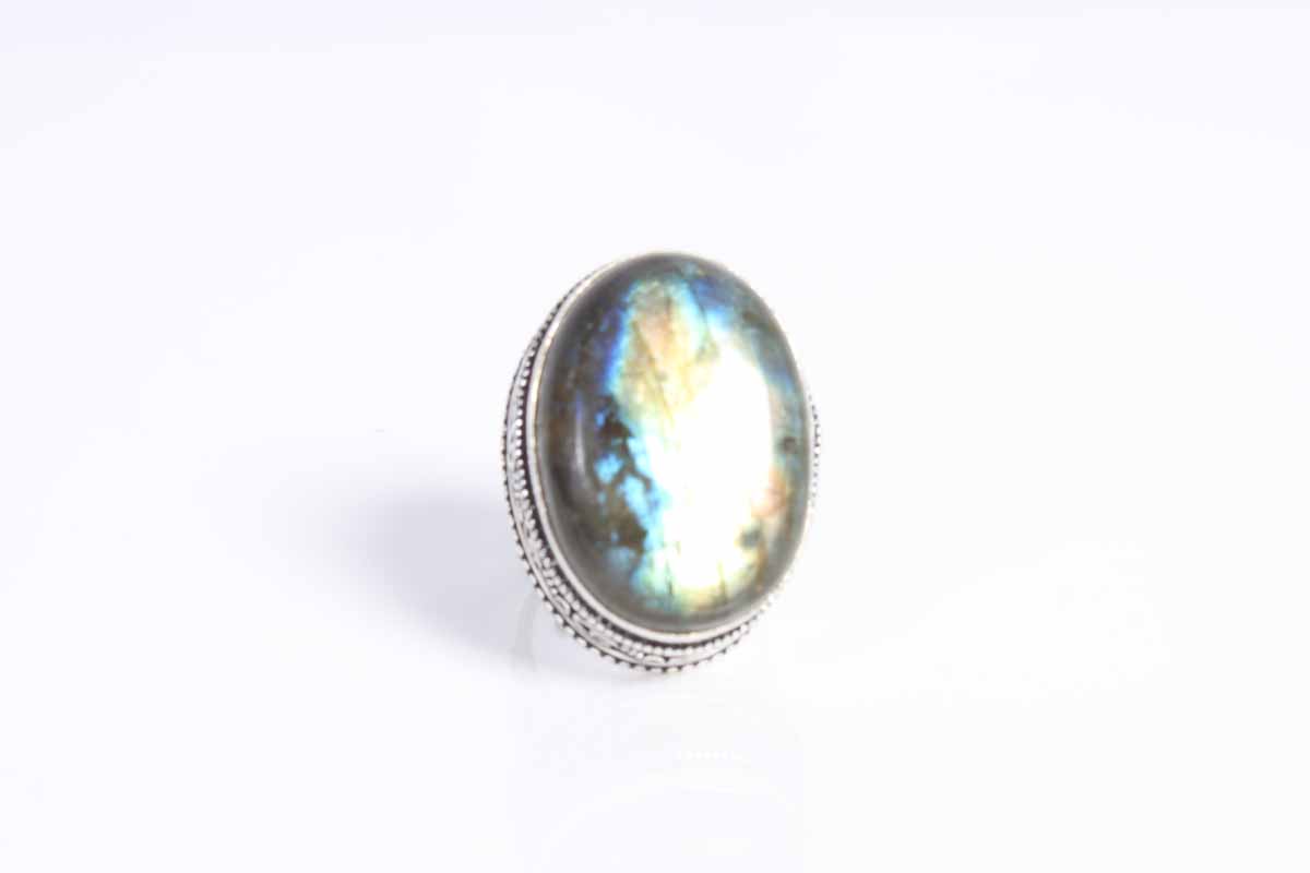 Sterling Silver Labradorite Statement Ring