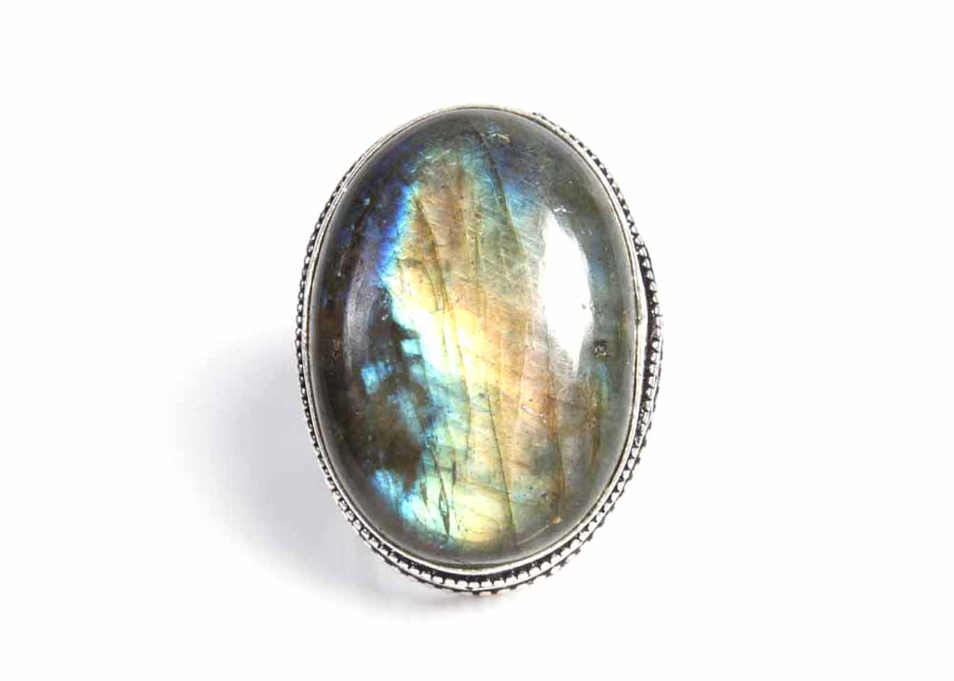 Sterling Silver Labradorite Statement Ring