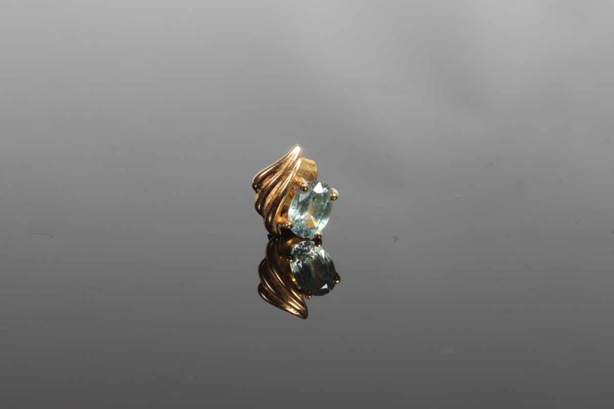 14K Gold Aquamarine Earrings