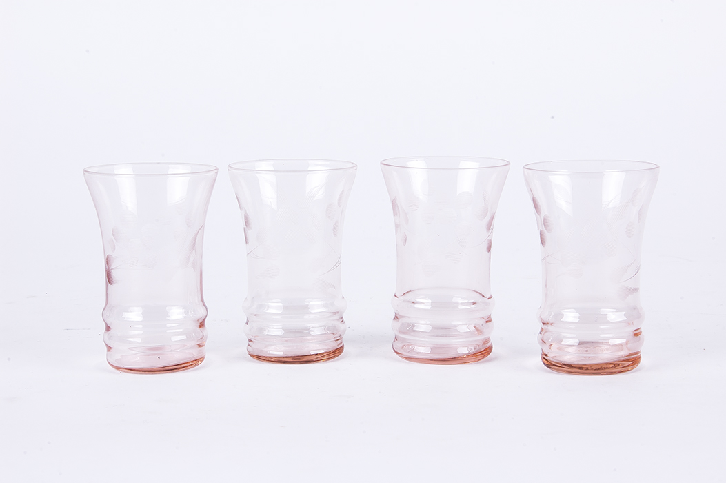 Assortment of Colorful Glassware