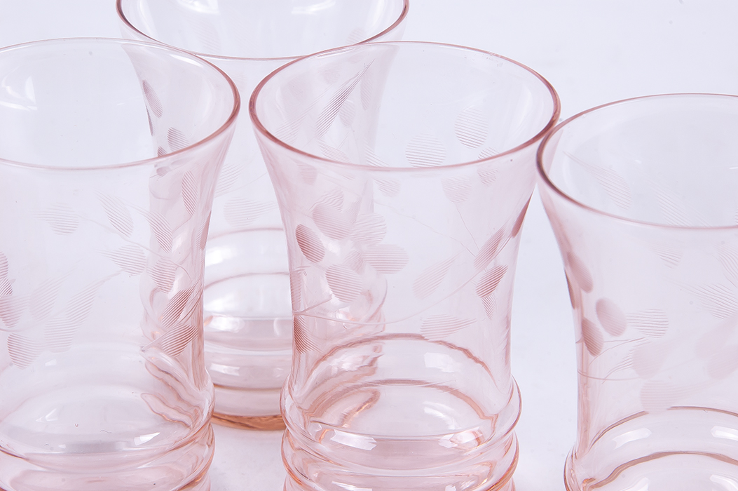 Assortment of Colorful Glassware