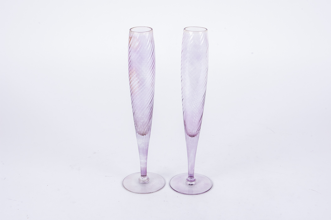 Assortment of Colorful Glassware