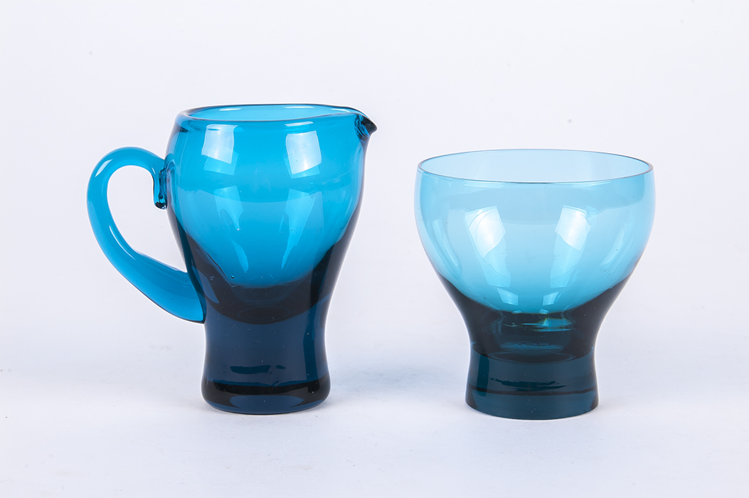 Assortment of Colorful Glassware