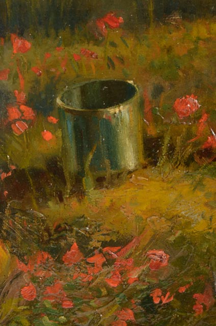 L. Paupin Antique Oil on Canvas Portrait