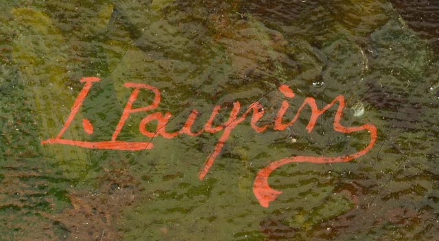 L. Paupin Antique Oil on Canvas Portrait