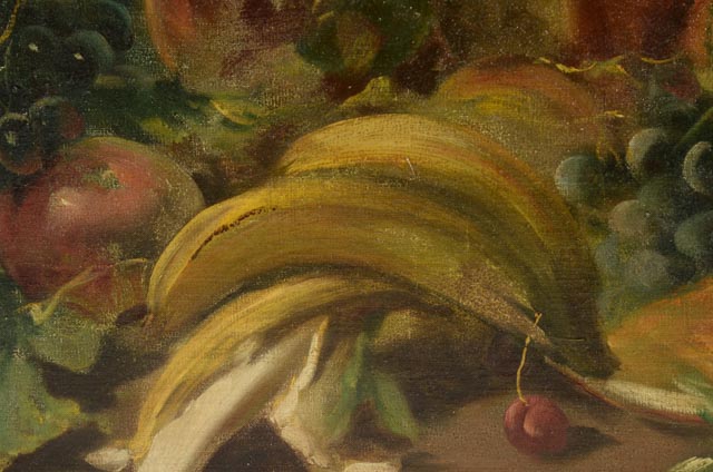 Original Oil on Canvas Still Life with Fruit