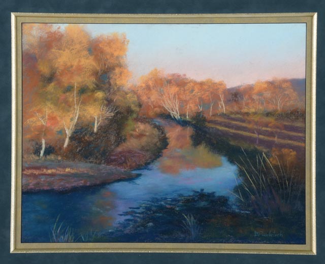 L. Martin Pavletich Original Pastel Landscape "Rayado Creek"