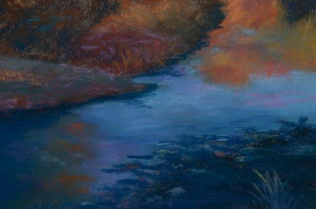 L. Martin Pavletich Original Pastel Landscape "Rayado Creek"
