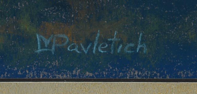 L. Martin Pavletich Original Pastel Landscape "Rayado Creek"