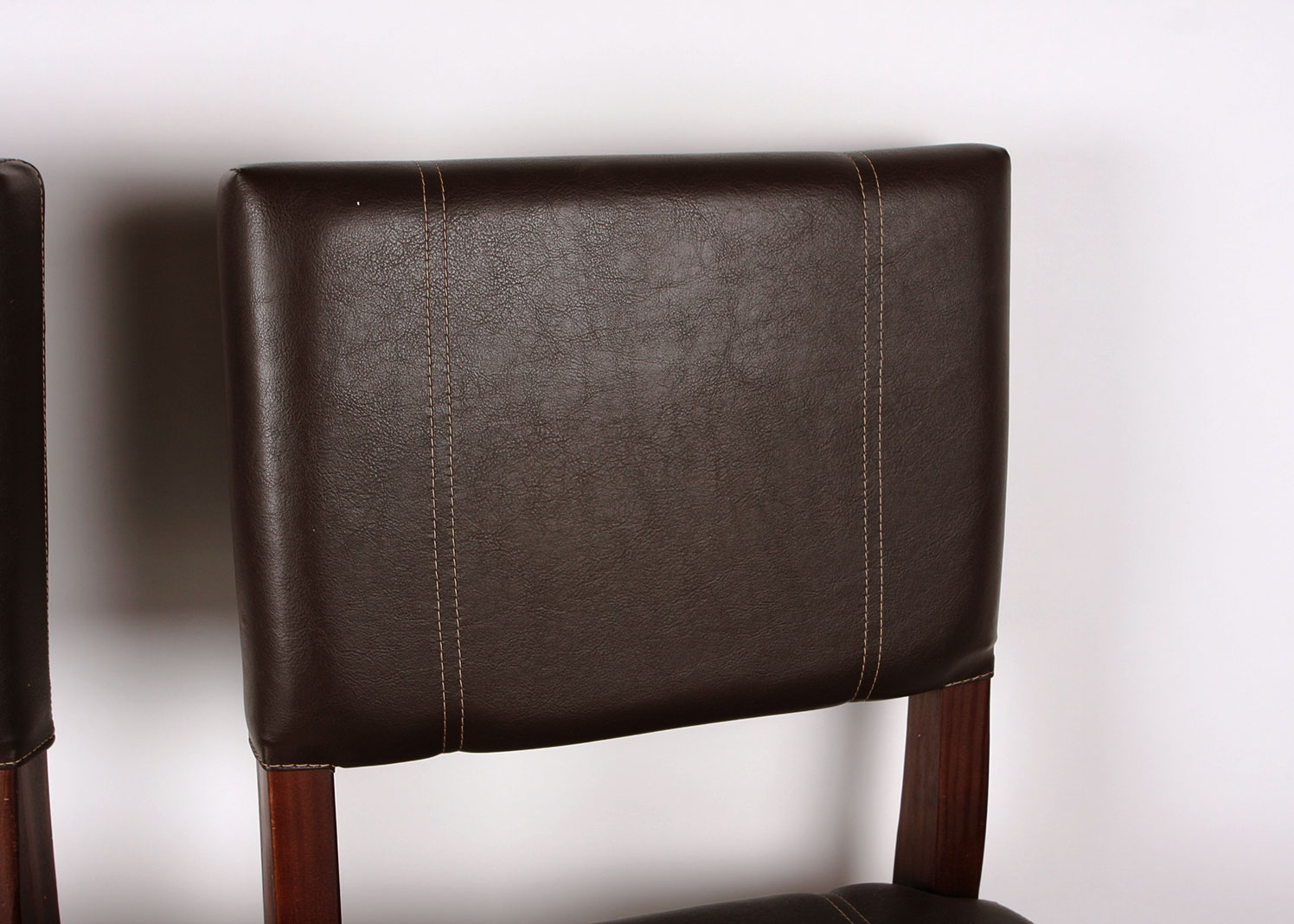 Counter Height Faux Leather Backed Stools