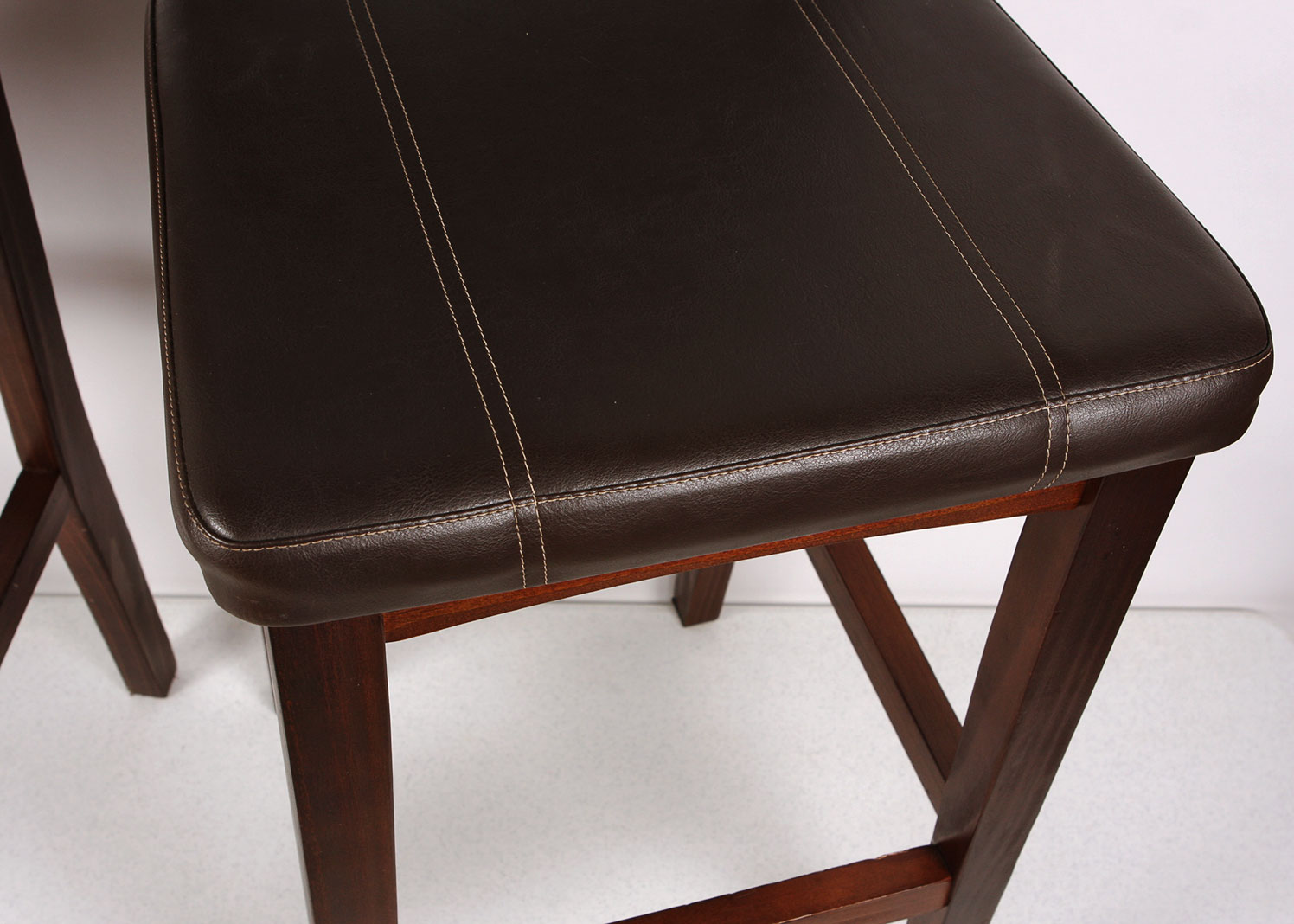 Counter Height Faux Leather Backed Stools