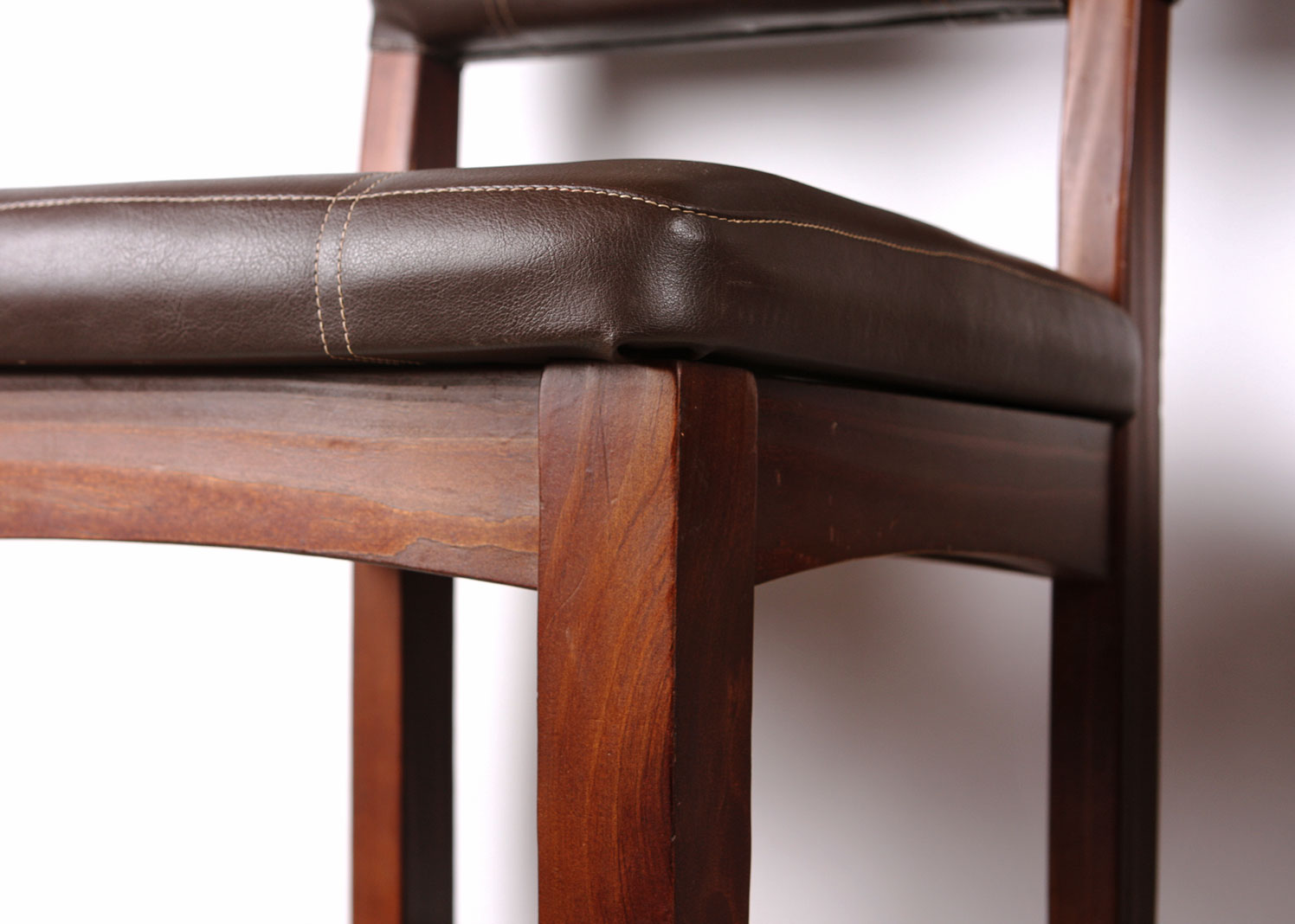 Counter Height Faux Leather Backed Stools
