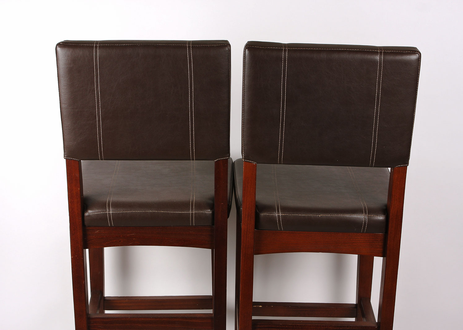 Counter Height Faux Leather Backed Stools