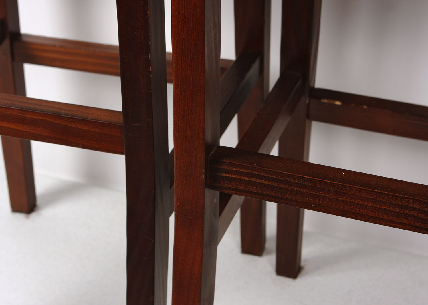 Counter Height Faux Leather Backed Stools