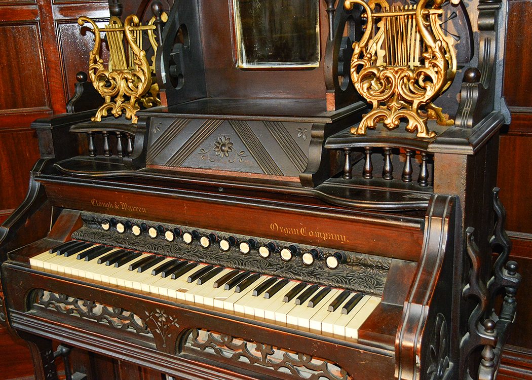 Victorian Clough and Marren Walnut Case Pump Organ