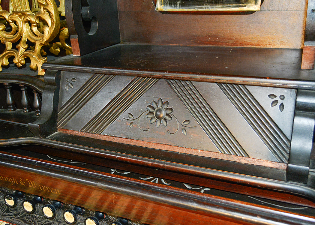 Victorian Clough and Marren Walnut Case Pump Organ