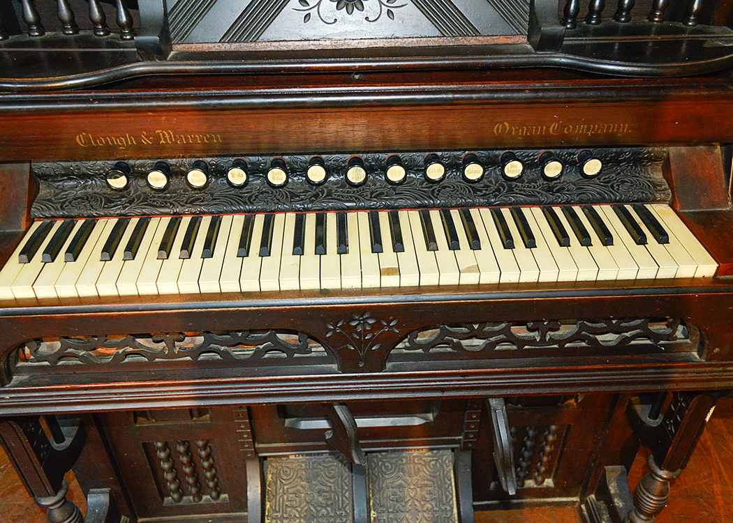 Victorian Clough and Marren Walnut Case Pump Organ