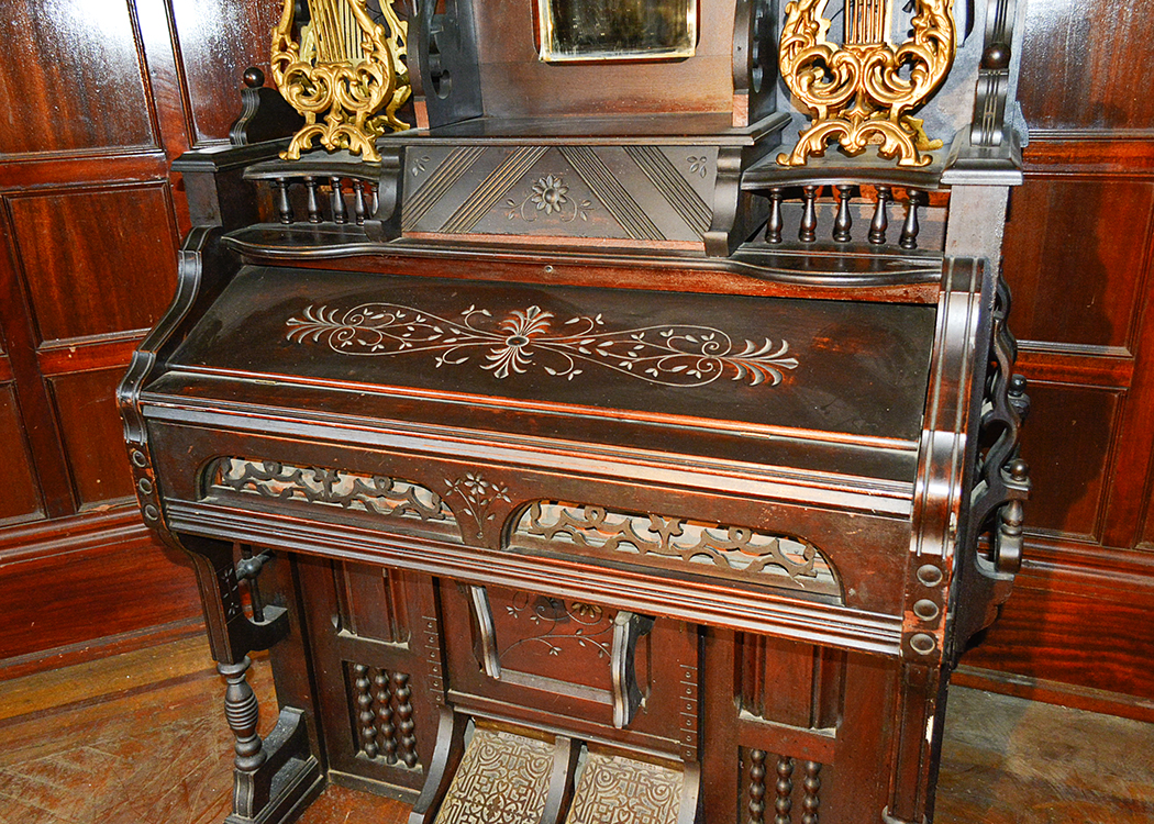 Victorian Clough and Marren Walnut Case Pump Organ