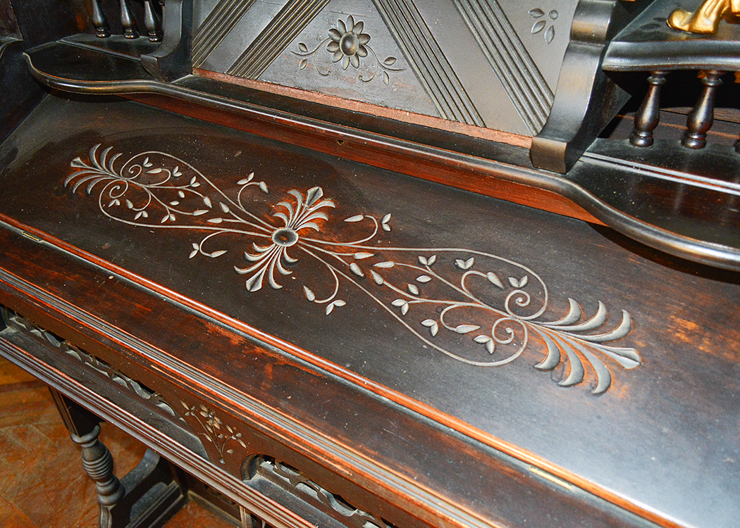 Victorian Clough and Marren Walnut Case Pump Organ