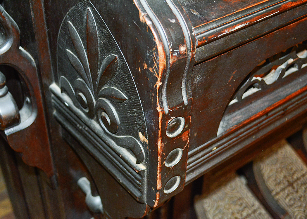 Victorian Clough and Marren Walnut Case Pump Organ
