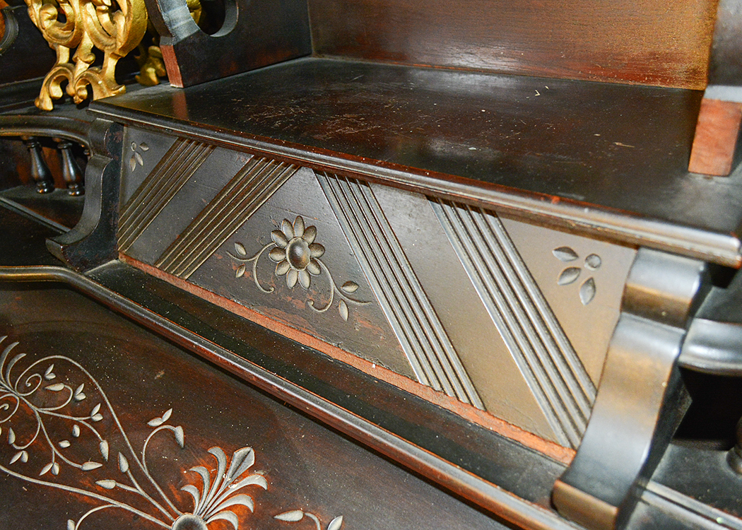Victorian Clough and Marren Walnut Case Pump Organ