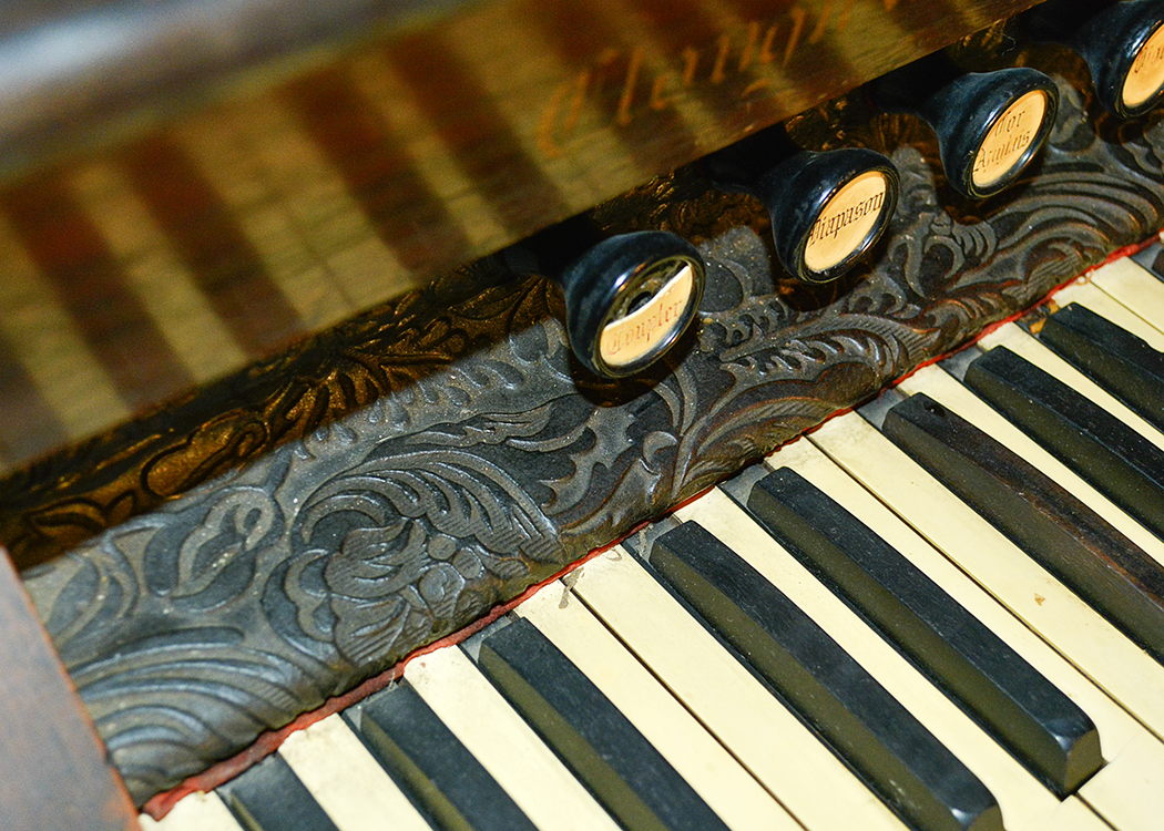Victorian Clough and Marren Walnut Case Pump Organ