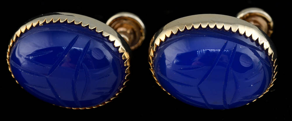 Nephrite Bracelet, Pendant and Dyed Chalcedony Earrings