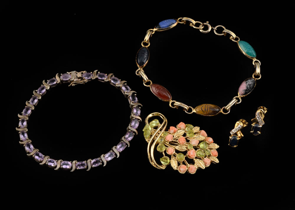 Collection of Semi-Precious Stone Jewelry