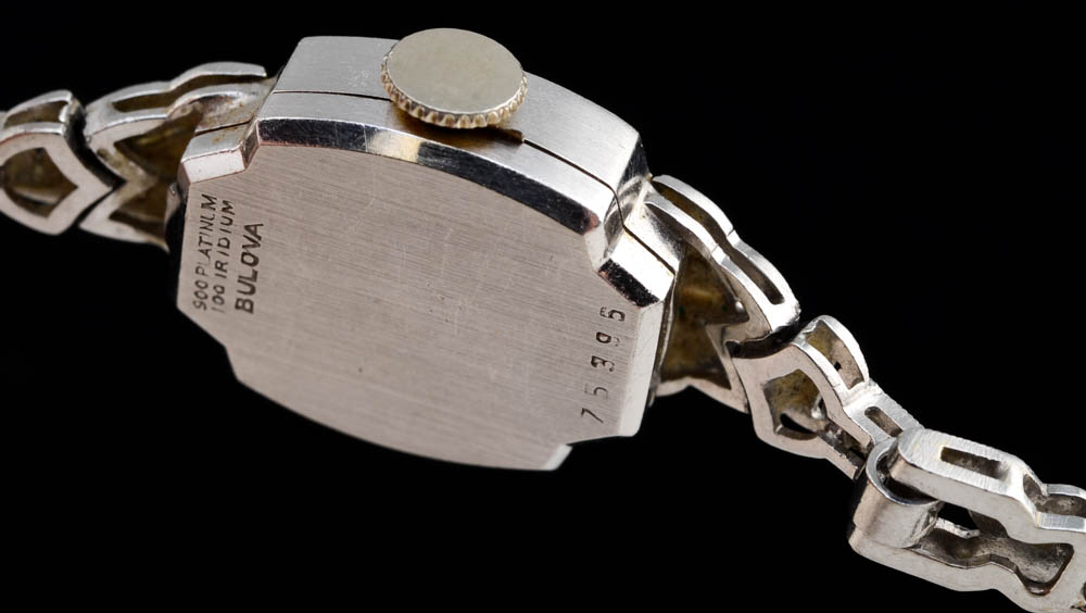 Vintage Lady's Bulova Platinum and Diamond Watch
