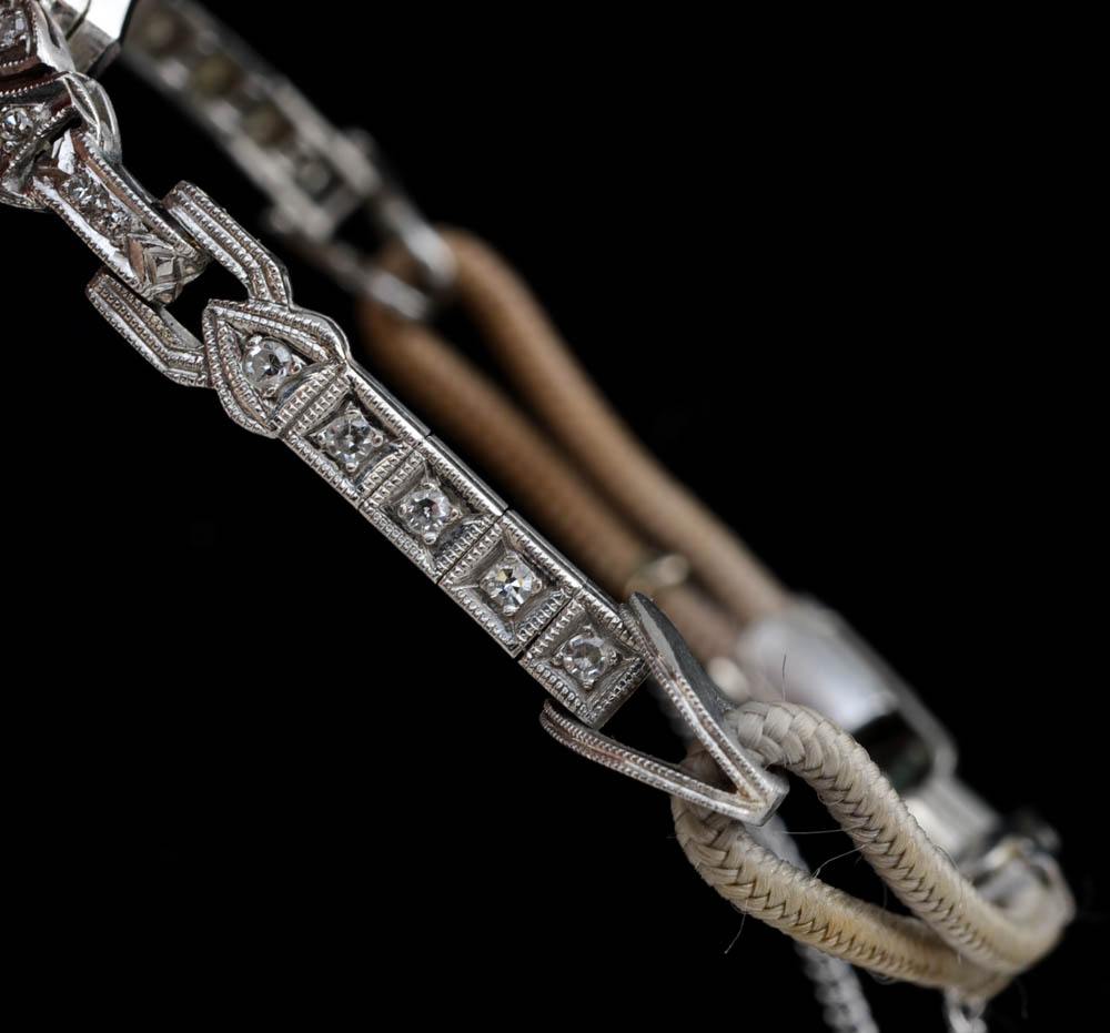 Vintage Lady's Bulova Platinum and Diamond Watch