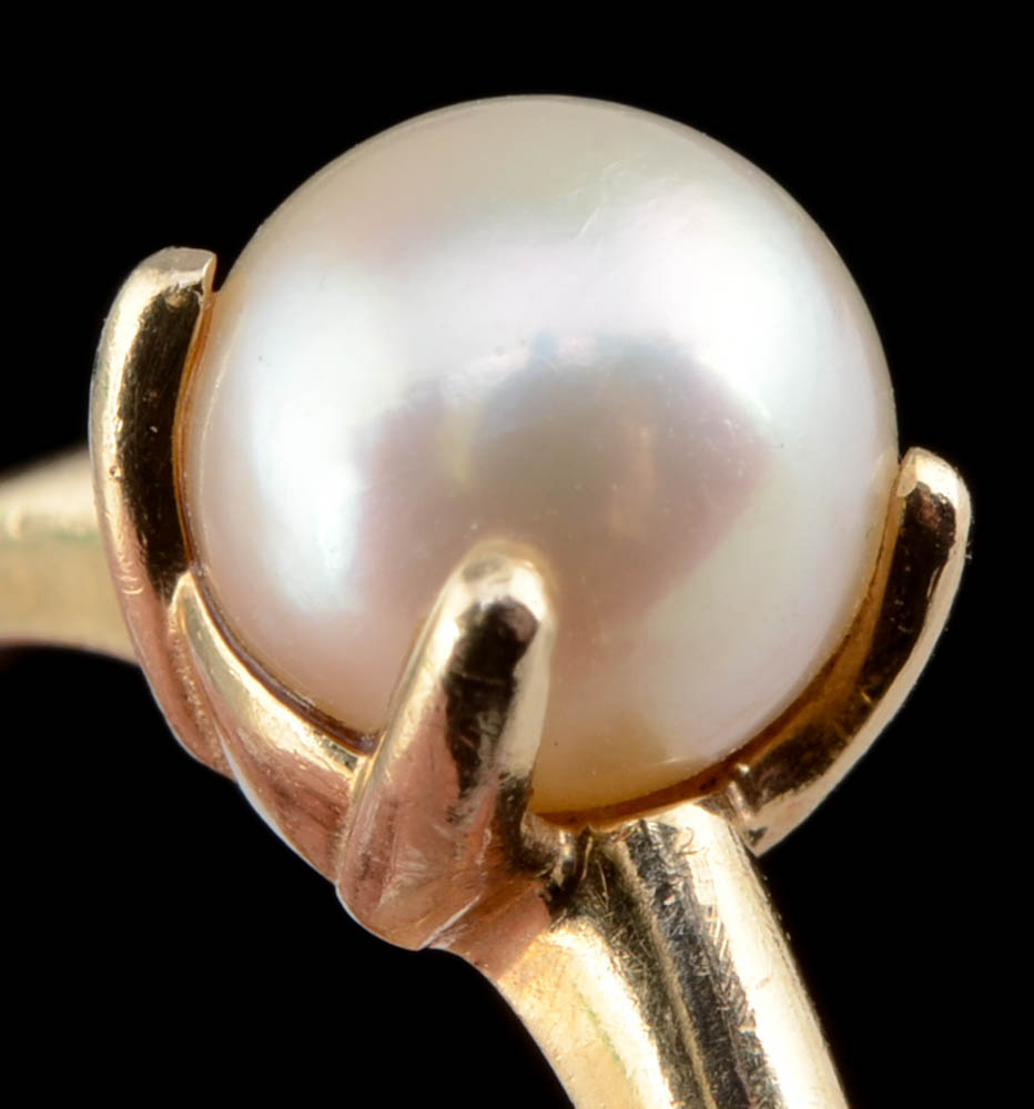 Baumf 14K Yellow Gold and Cultured Pearl Ring