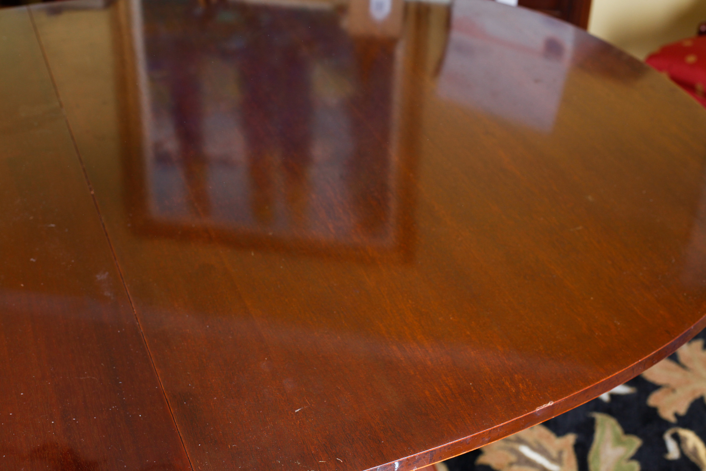 Duncan Phyfe Reproduction Mahogany Dining Table and Chairs