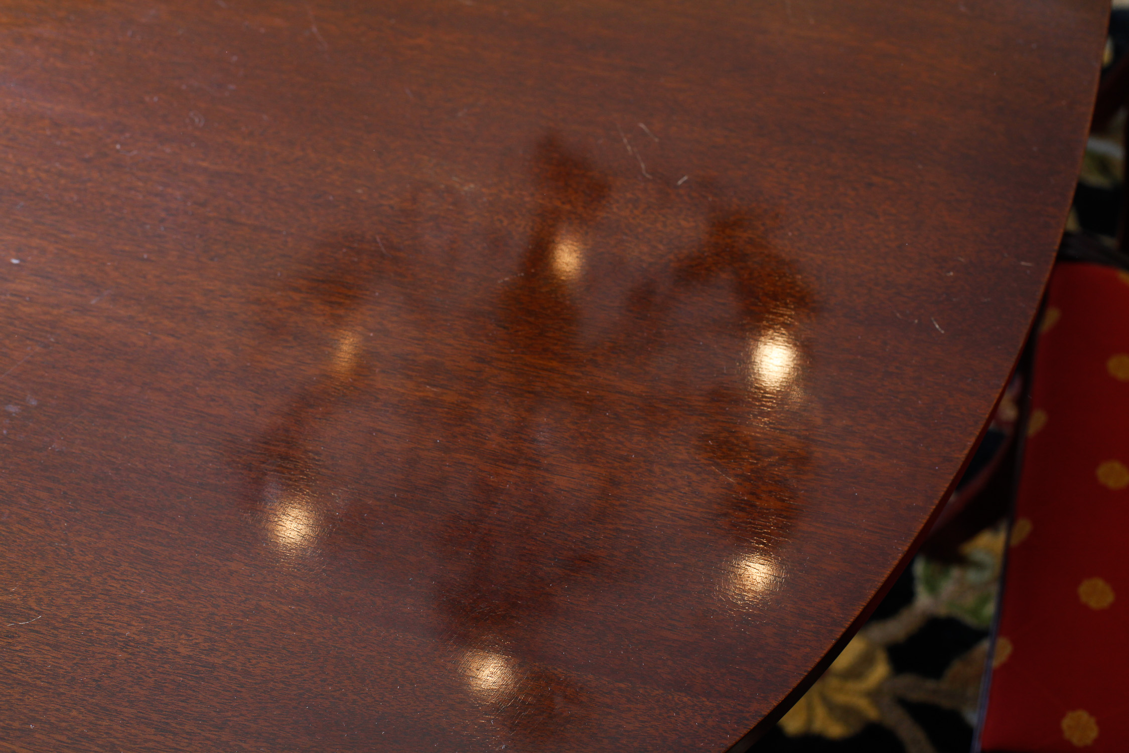 Duncan Phyfe Reproduction Mahogany Dining Table and Chairs