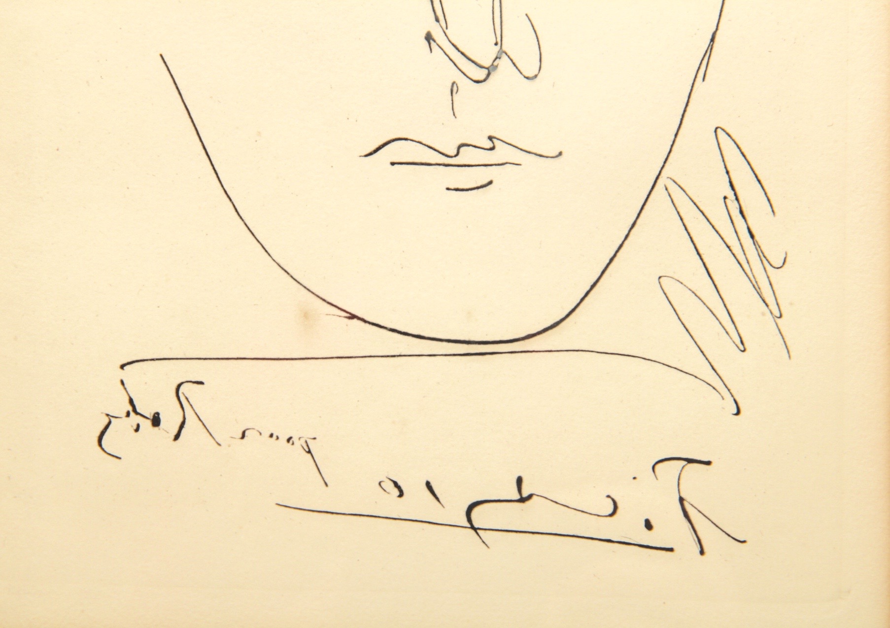 "Pour Robie" Etching From Pablo Picasso Original Plate