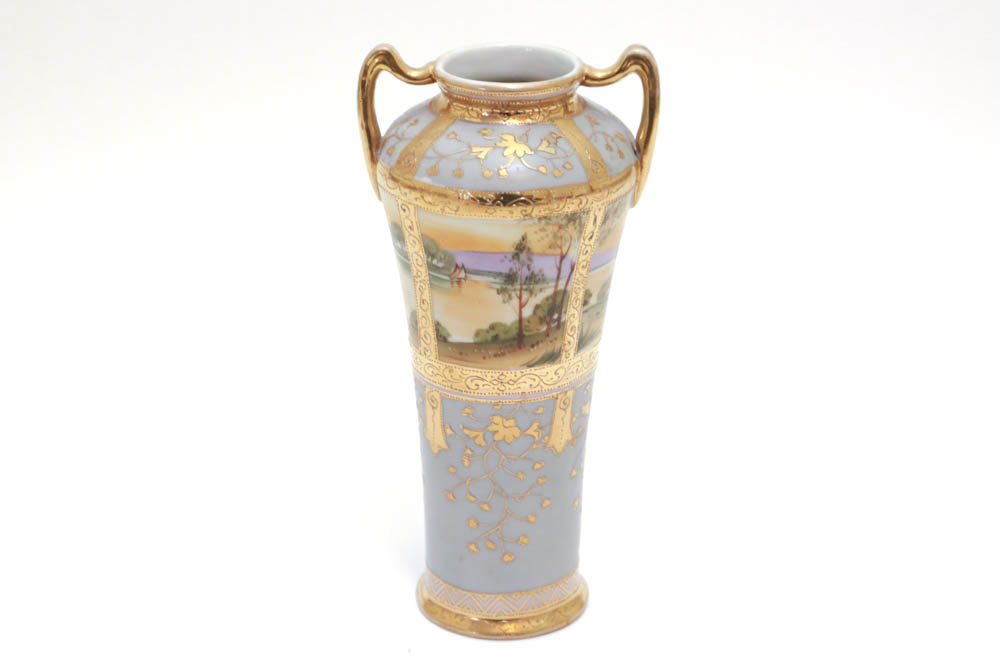 Pair of Hand-Painted Nippon Pieces