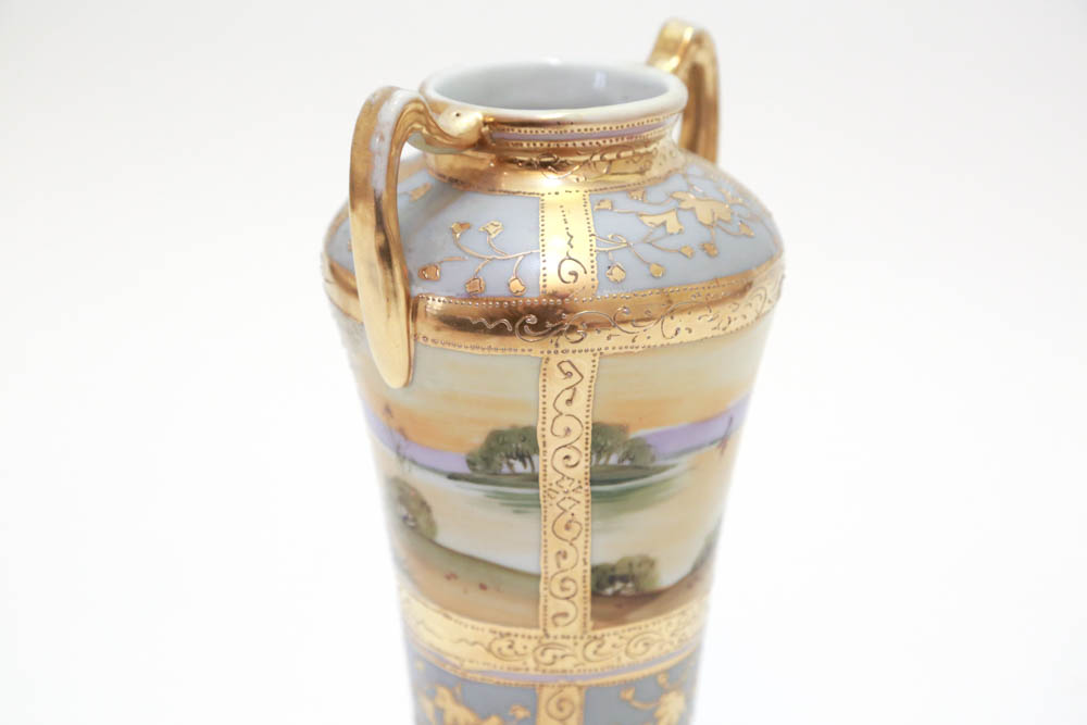 Pair of Hand-Painted Nippon Pieces