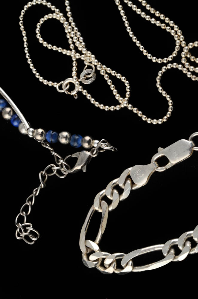 Sterling Silver Jewely Including Lapis Lazuli