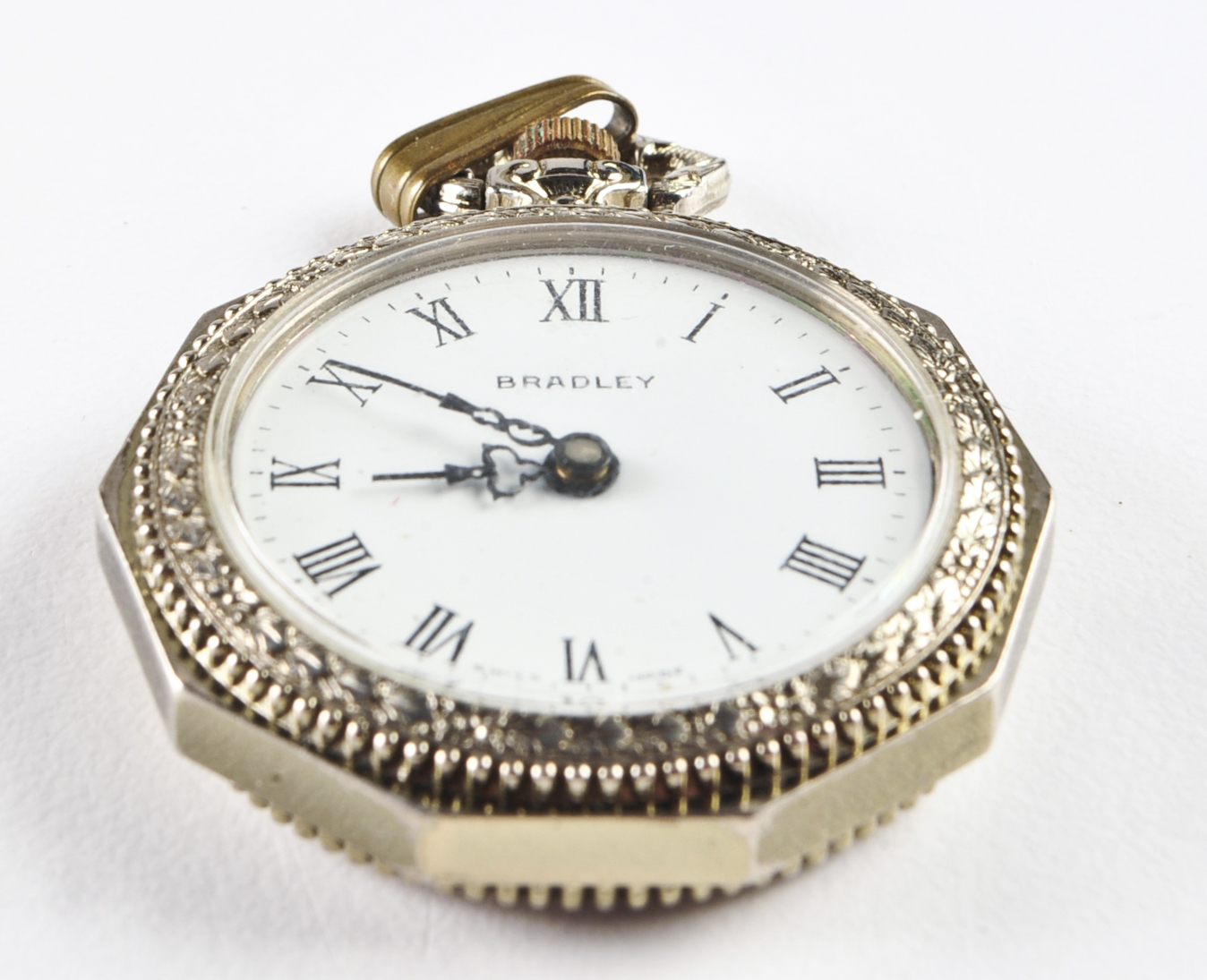 Art Nouveau Pocket Watch Stand and Bradley Pocket Watch