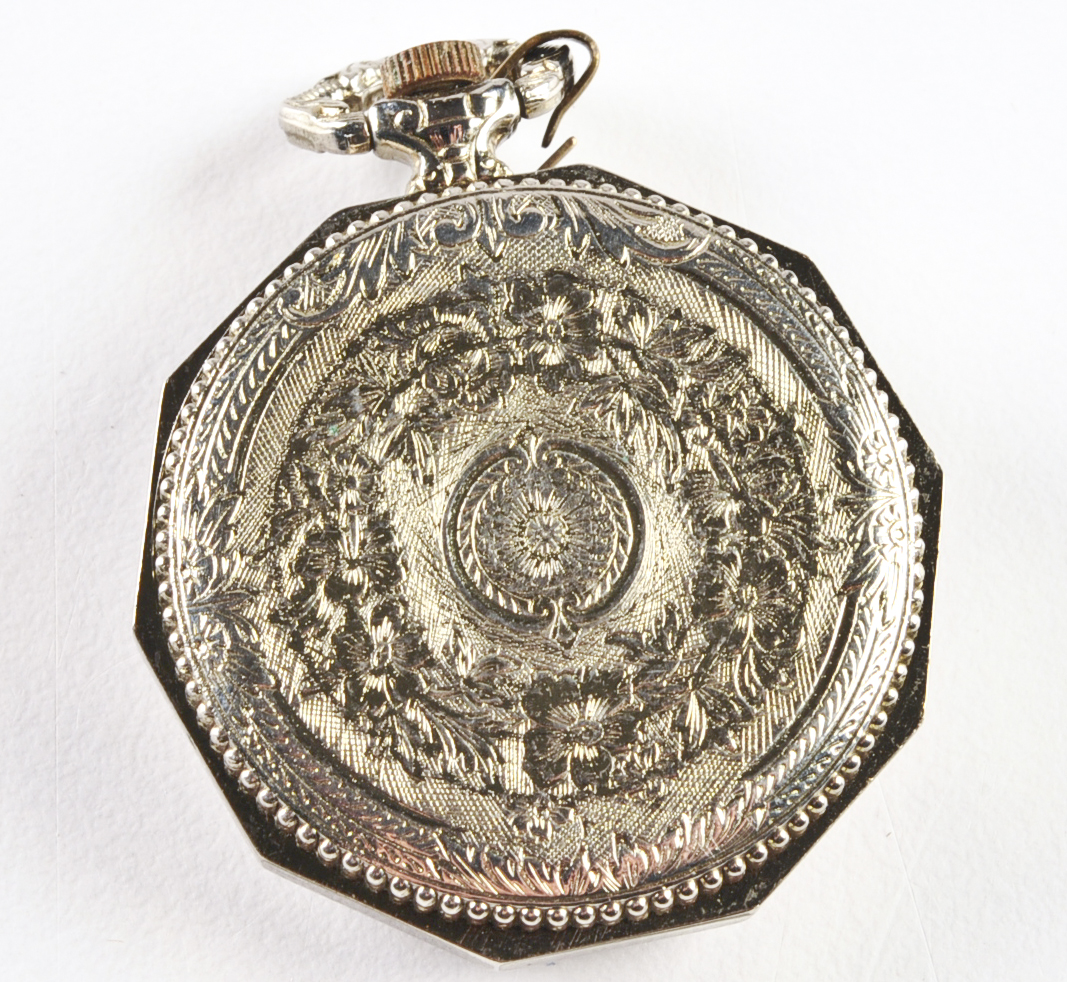 Art Nouveau Pocket Watch Stand and Bradley Pocket Watch