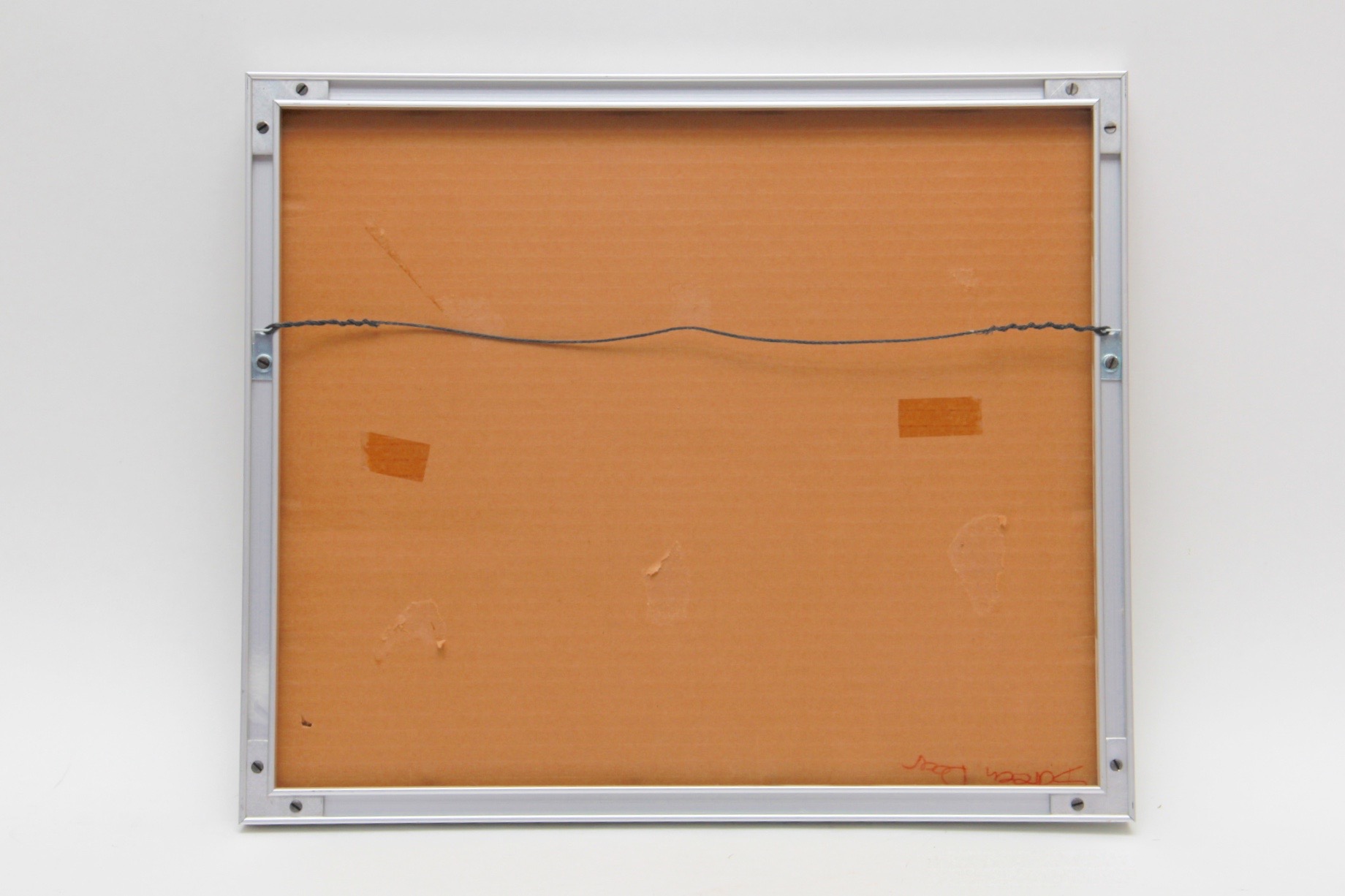 Signed Watercolor of Woman Sleeping with Cats by Teresa Farr