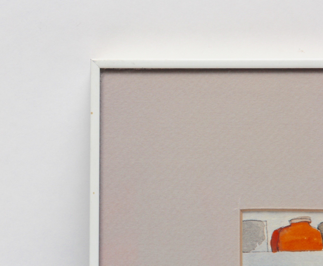 Signed Watercolor of Cats with Refrigerator by Teresa Farr