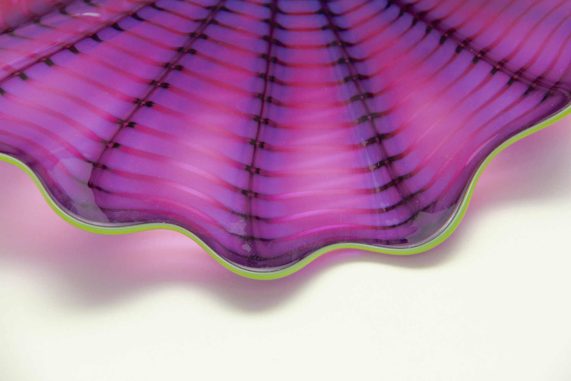 Dale Chihuly 1999 Two-Piece Purple Seaform Glass Sculpture