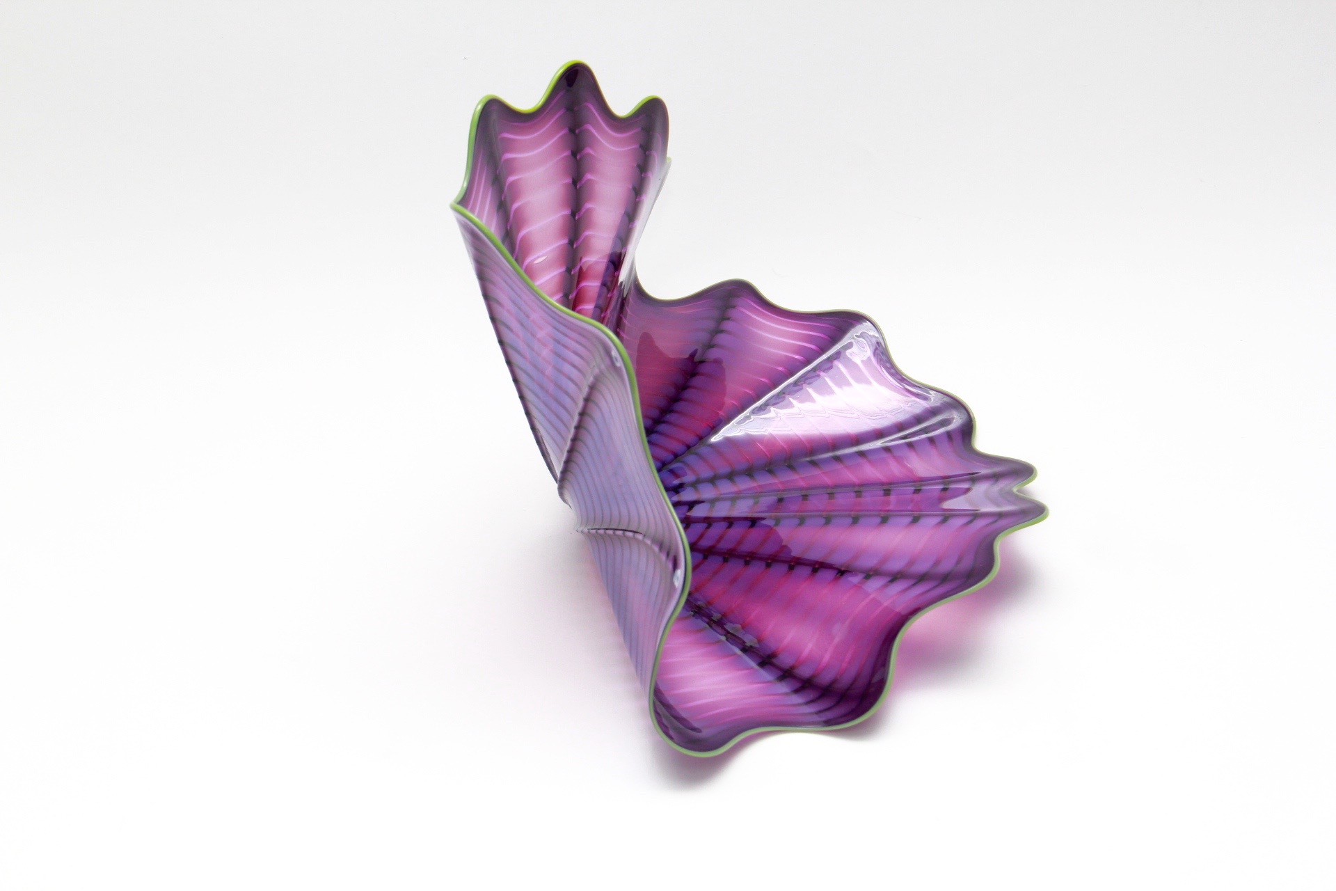 Dale Chihuly 1999 Two-Piece Purple Seaform Glass Sculpture