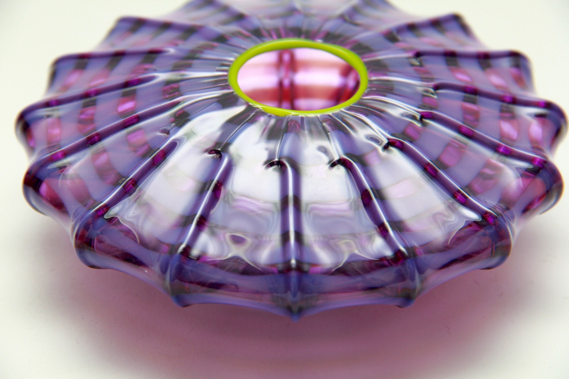 Dale Chihuly 1999 Two-Piece Purple Seaform Glass Sculpture