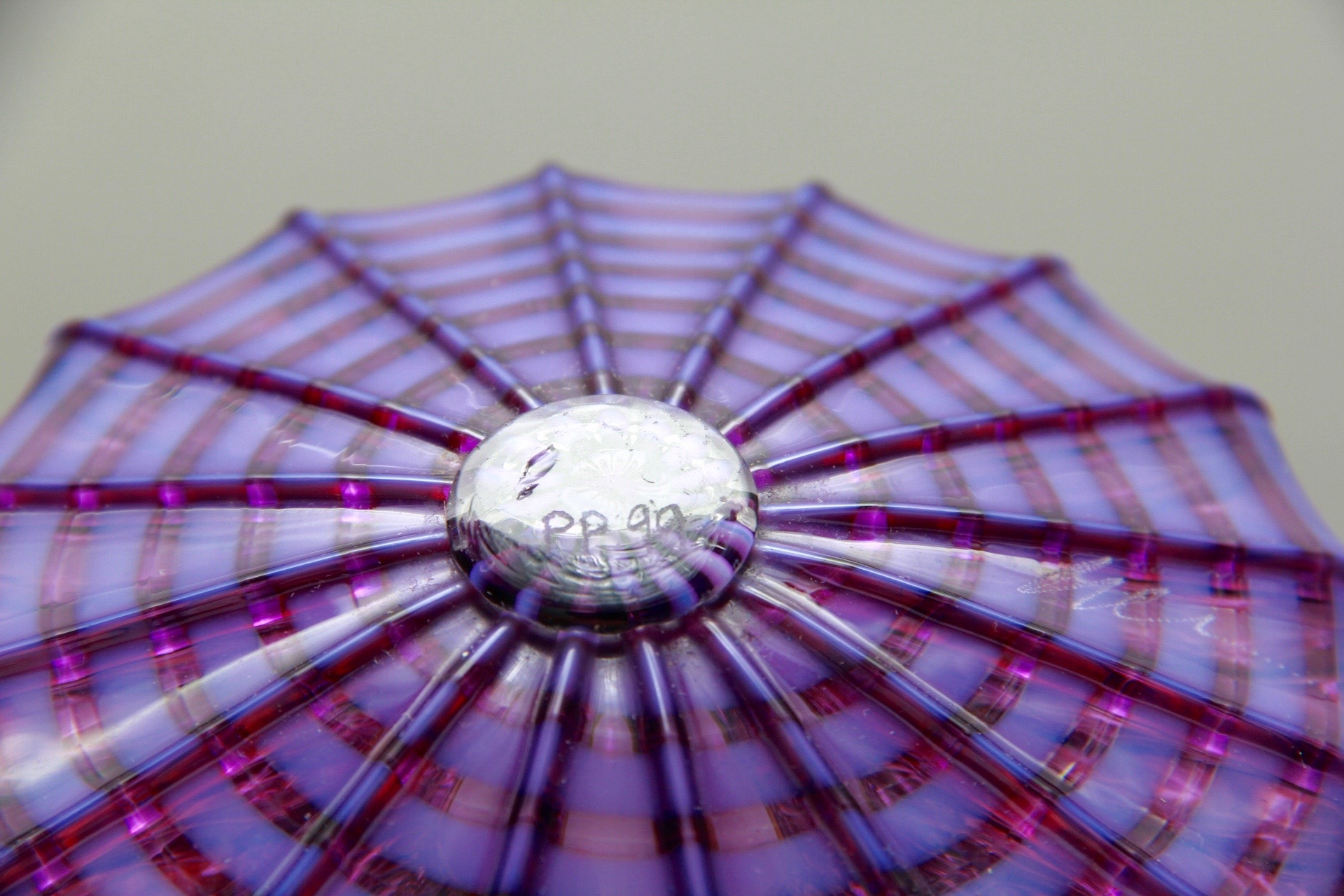 Dale Chihuly 1999 Two-Piece Purple Seaform Glass Sculpture