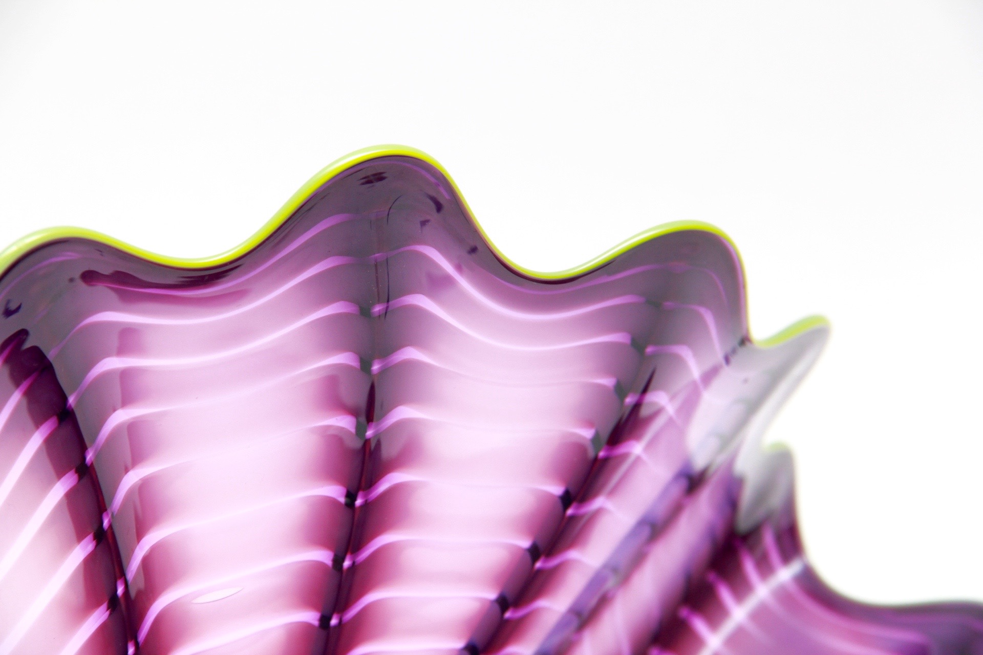 Dale Chihuly 1999 Two-Piece Purple Seaform Glass Sculpture