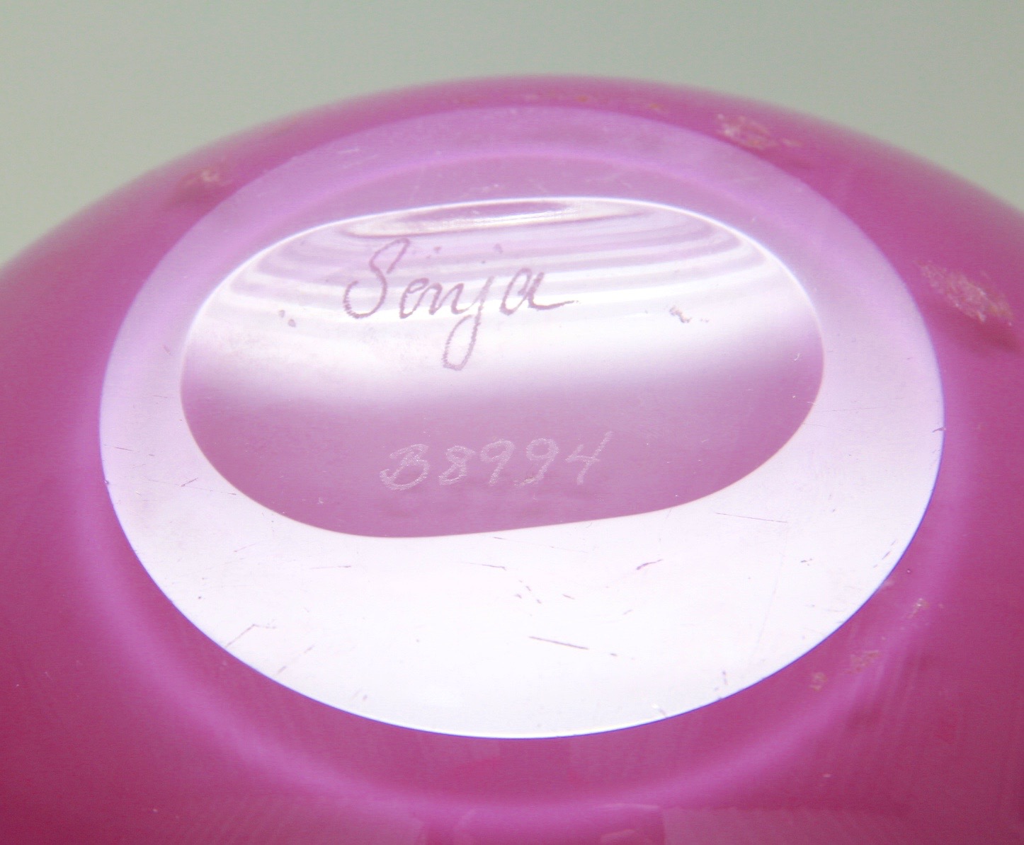 Listed Artist Sonja Blomdahl Art Glass Vase