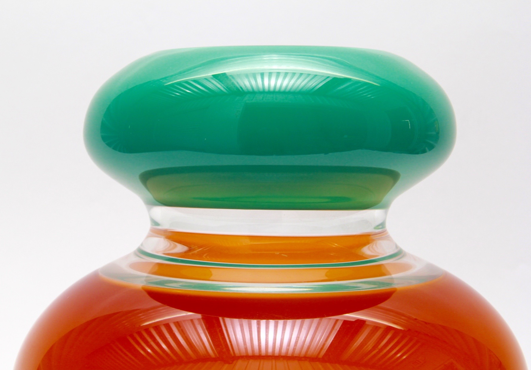 Listed Artist Sonja Blomdahl Double Bubble Art Glass Vase