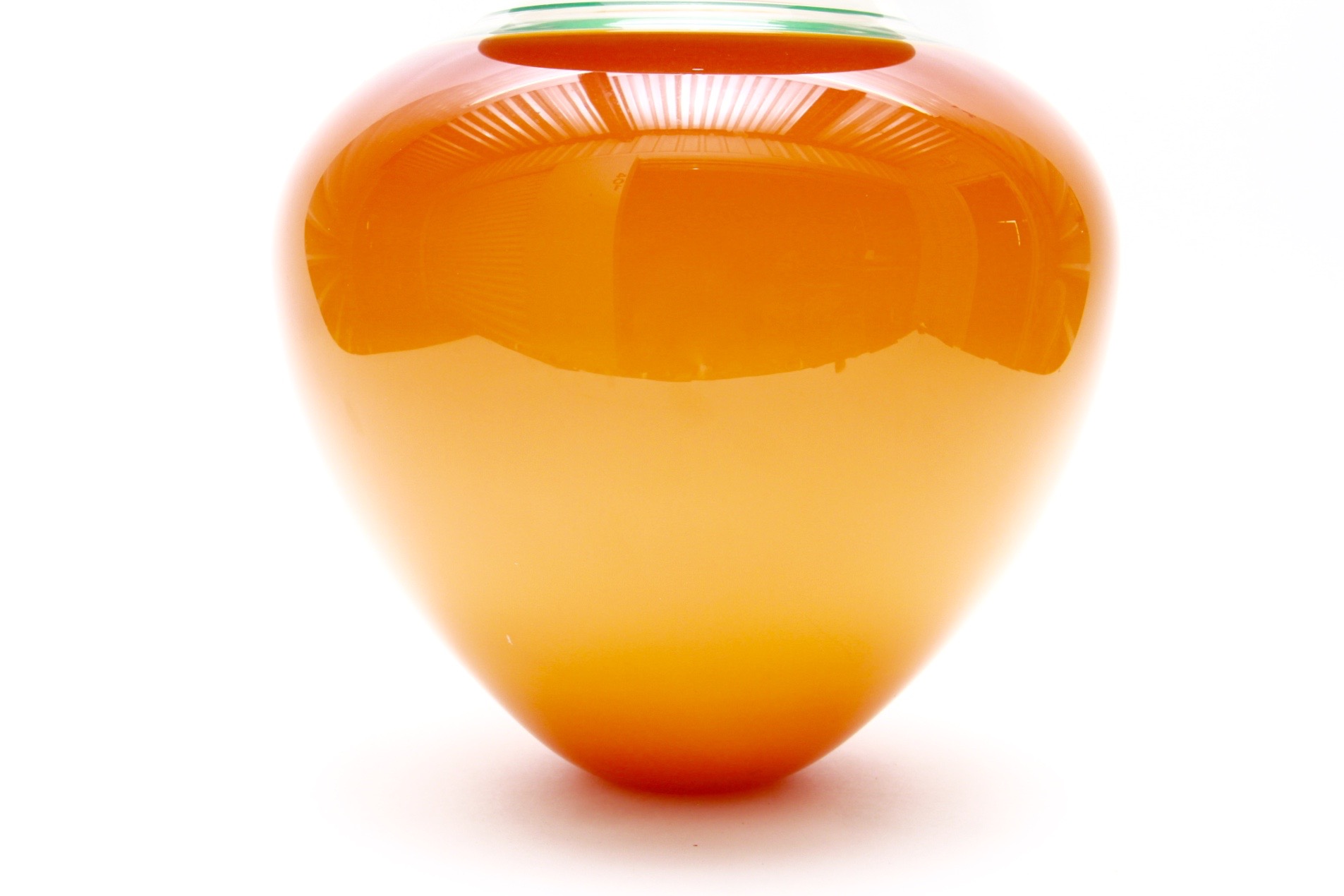 Listed Artist Sonja Blomdahl Double Bubble Art Glass Vase