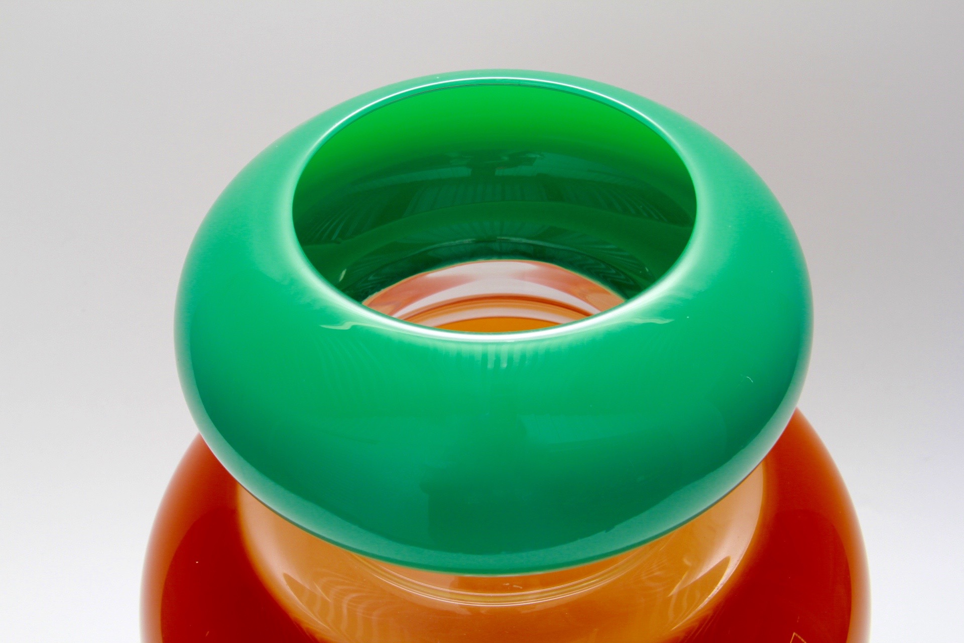 Listed Artist Sonja Blomdahl Double Bubble Art Glass Vase